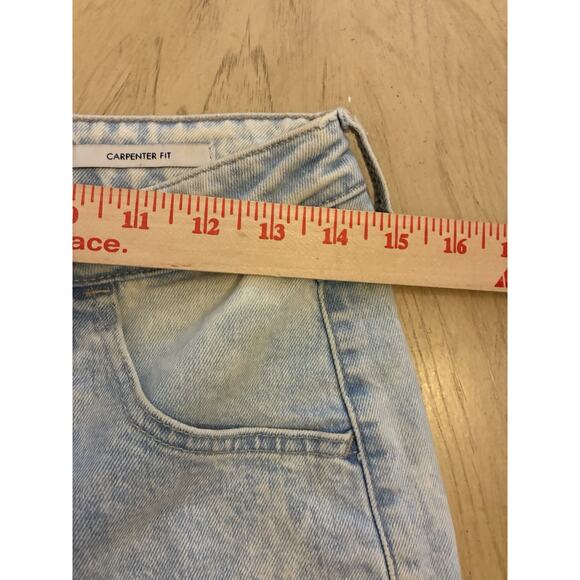 VTG 80s Guess carpenter jeans Barrel Baggy Acid Wash High Waist Ankle Women 29 - Picture 6 of 11